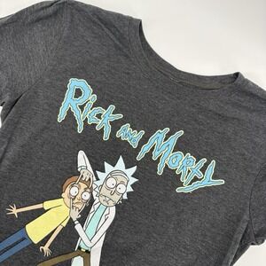 Rick & Morty T-shirt Size Large Gray Short Sleeve Adult Swim Ripple Junction C2